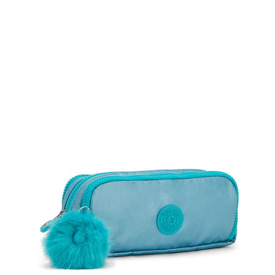 Kipling Gitroy Metallic Pencil Case Çanta Bej Rengi Turkuaz | TR 1095XY